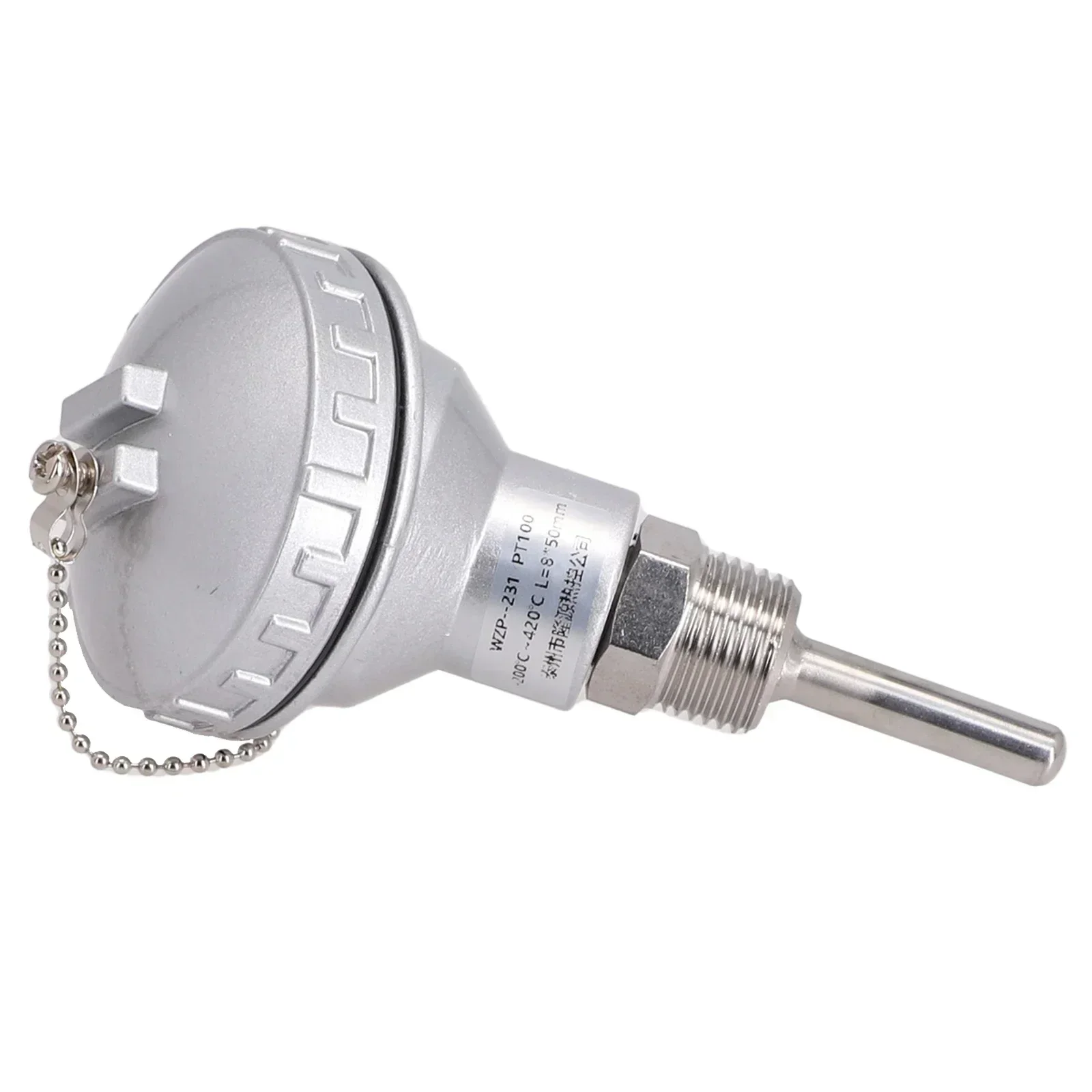 Sonda Sensor de Temperatura Rtd Pt100 Cabeça Terminal de Termopar com Rosca Npt de Cabeças 50 100 150 200 250 300 400 mm para Controlador