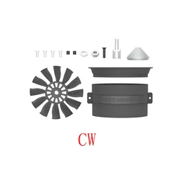 Silnik QX 64 mm EDF z 12 łopatkami Wentylator kanałowy CW CCW bez silnika Pasuje do samolotów RC