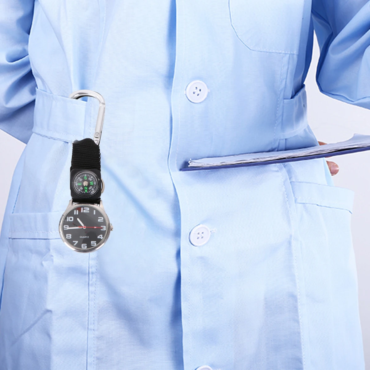 

Mountaineering Watch Glow Pointer Nurse Pocket Watch Carabiner Design For Outdoor Sports Hospital