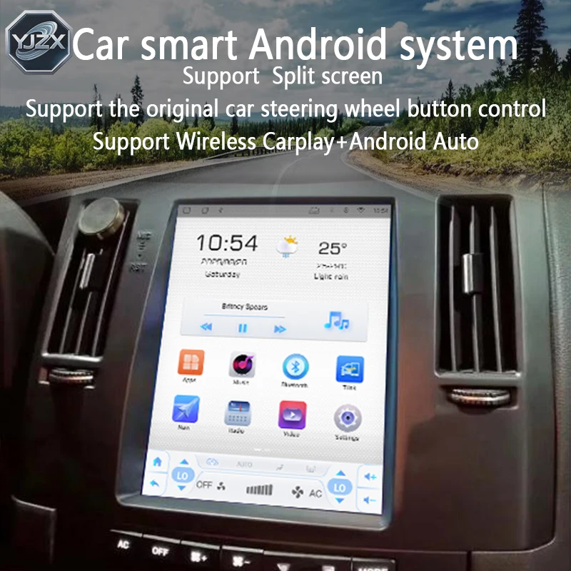 

Для Infiniti Fx35 FX45 2003-2011 GPS-навигация Carplay автомобильный радиоприемник мультимедийный видеоплеер головное устройство 10,4-дюймовый экран Android 15