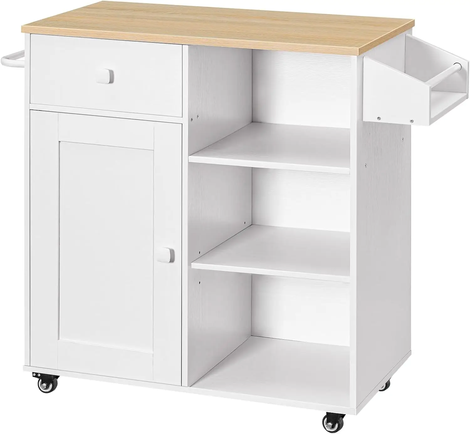 

Kitchen Island, Storage Cabinet with Drawer, Kitchen Cart with Spice and Towel Rack, Saving Space, Easy Assembly, for Living