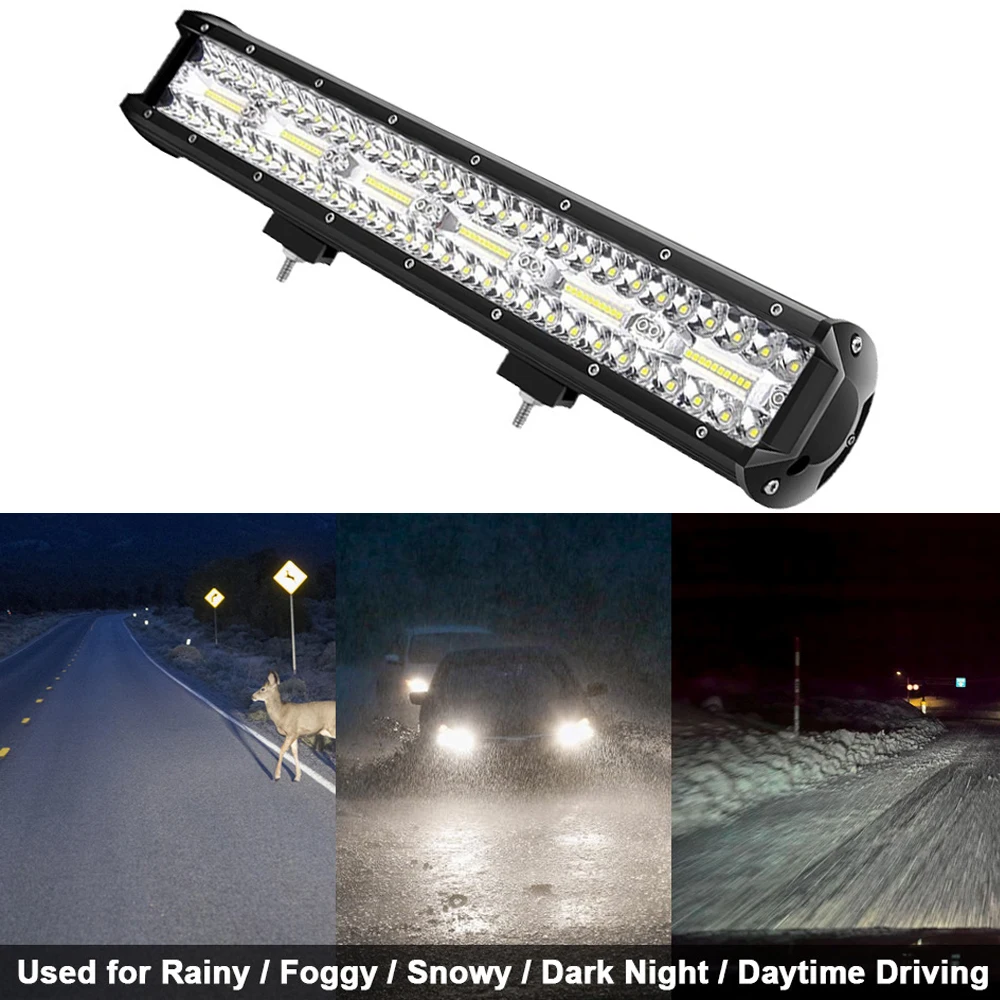 

17inch LED Bar Work Light 12V 24V Offroad Spot Flood Combo LED Bar Work Light for ATV UTV For Jeep Lada Niva 4x4 Truck Boat SUV