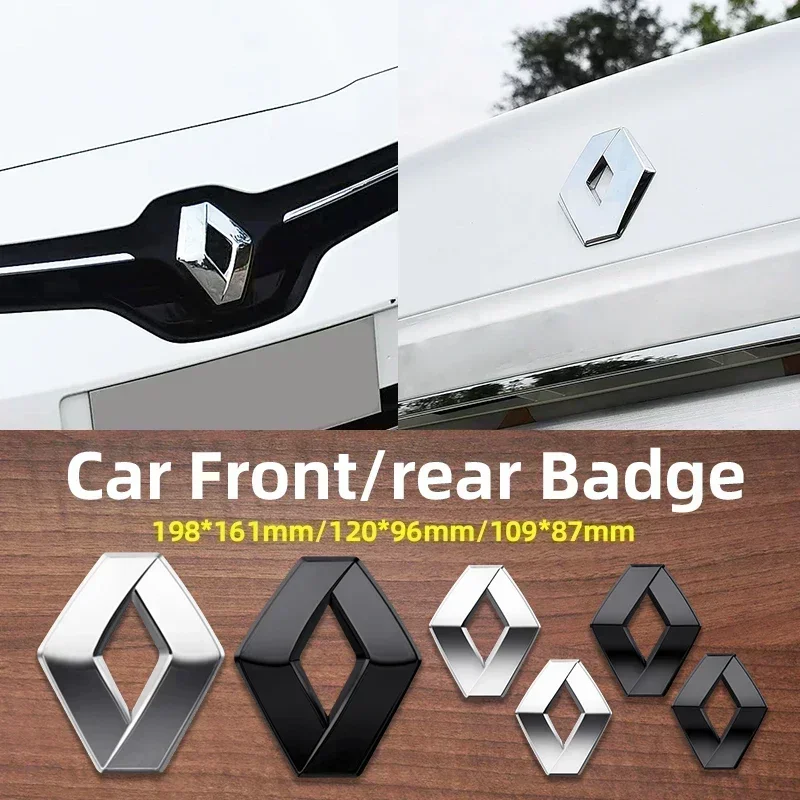 Emblema 3D ABS con logo Renault, adhesivo frontal para coche, insignia trasera para maletero, para Renault Grand Scenic XMOD Megane Clio 4 Laguna 2 3 Coupe RS