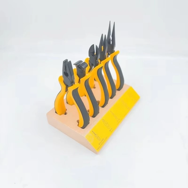 

Заводской инструмент для ремонта часов, набор из пяти предметов, плоскогубцы, деревянная основа, набор плоскогубцев для ремонта часов