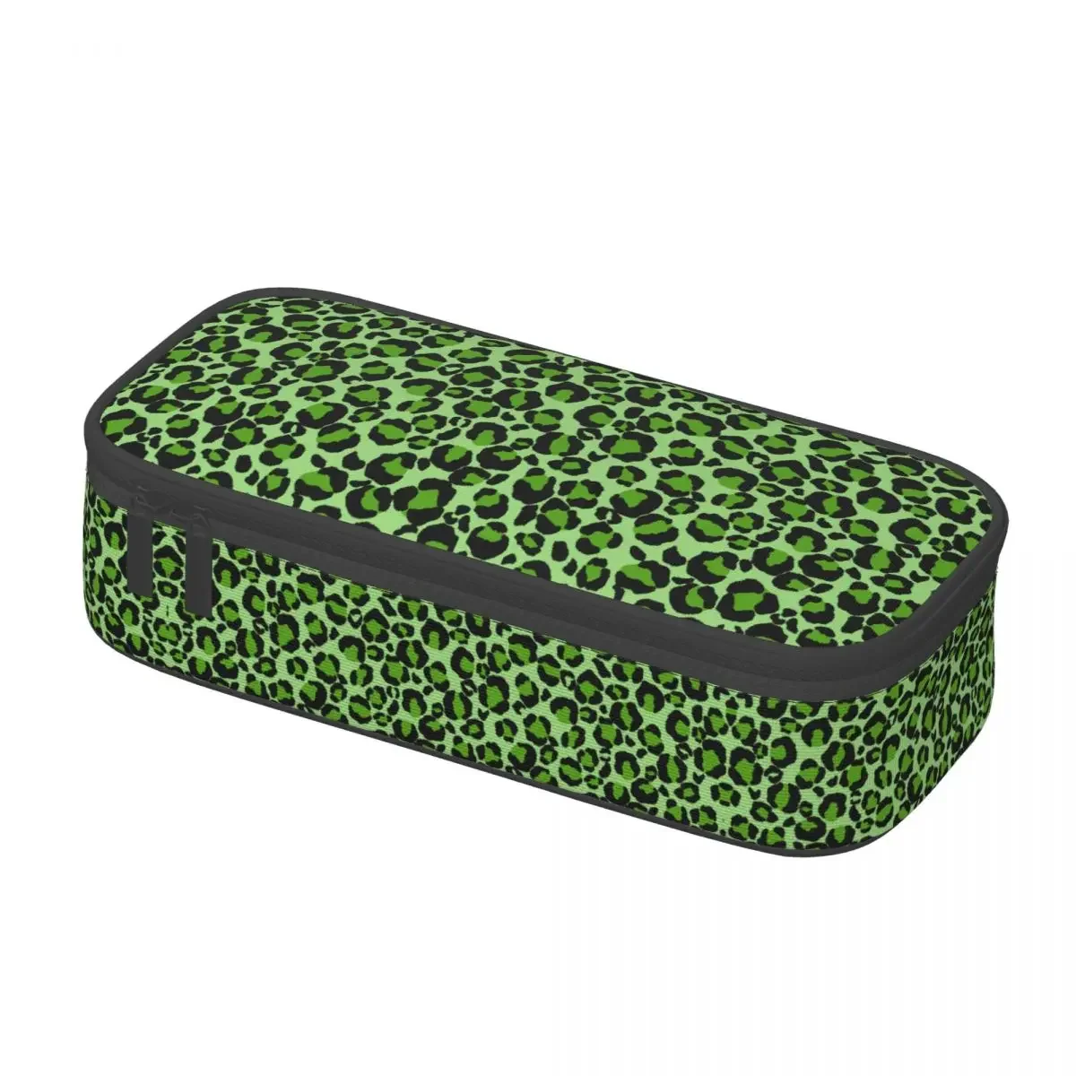 

Custom Green Leopard Cheetah Skin Printed Pencil Case for Boy Girl Large Capacity Animal Pen Box Bag Stationery