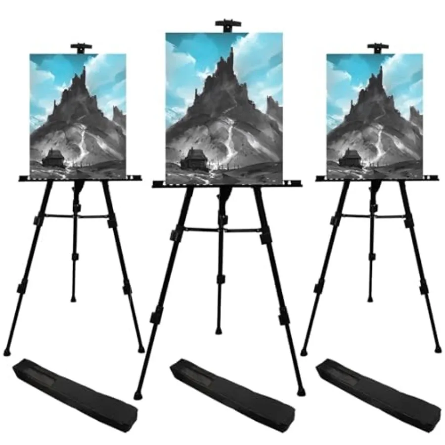 

Art Painting Display Easel Stand72Inches Adjustable Easels for Painting Canvases Hght from 22-72"for Table-Top/Floor Paint and