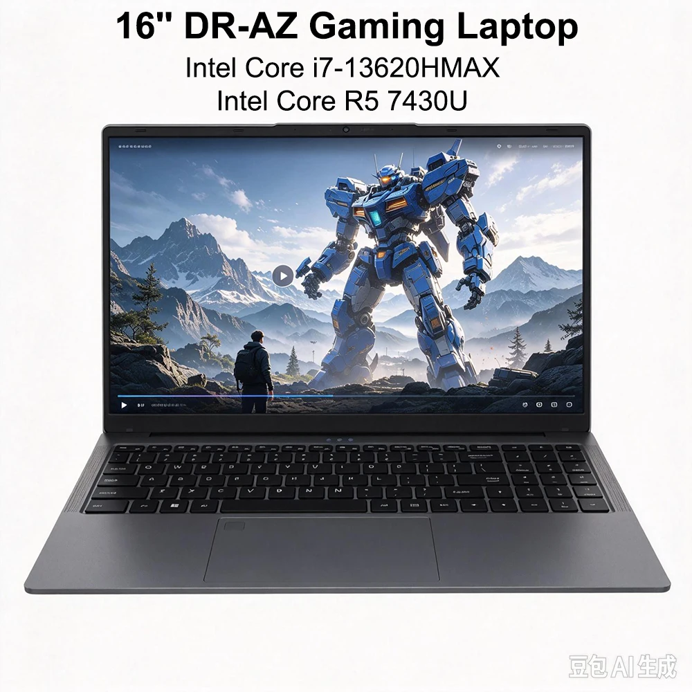 16'' DR-AZ Gaming Laptop Intel 13th Gen Core i7-13620HMAX 64GB DDR4 2TB SSD 1920*1200 OLED Computer Win 11 Fingerprint Netbook