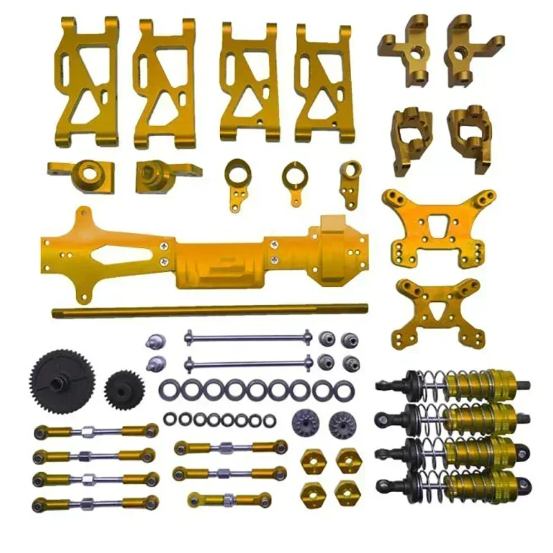 WLtoys 144001 1:14 RC ترقية قطع غيار معدنية مجموعة كاملة من الأجزاء المعدنية