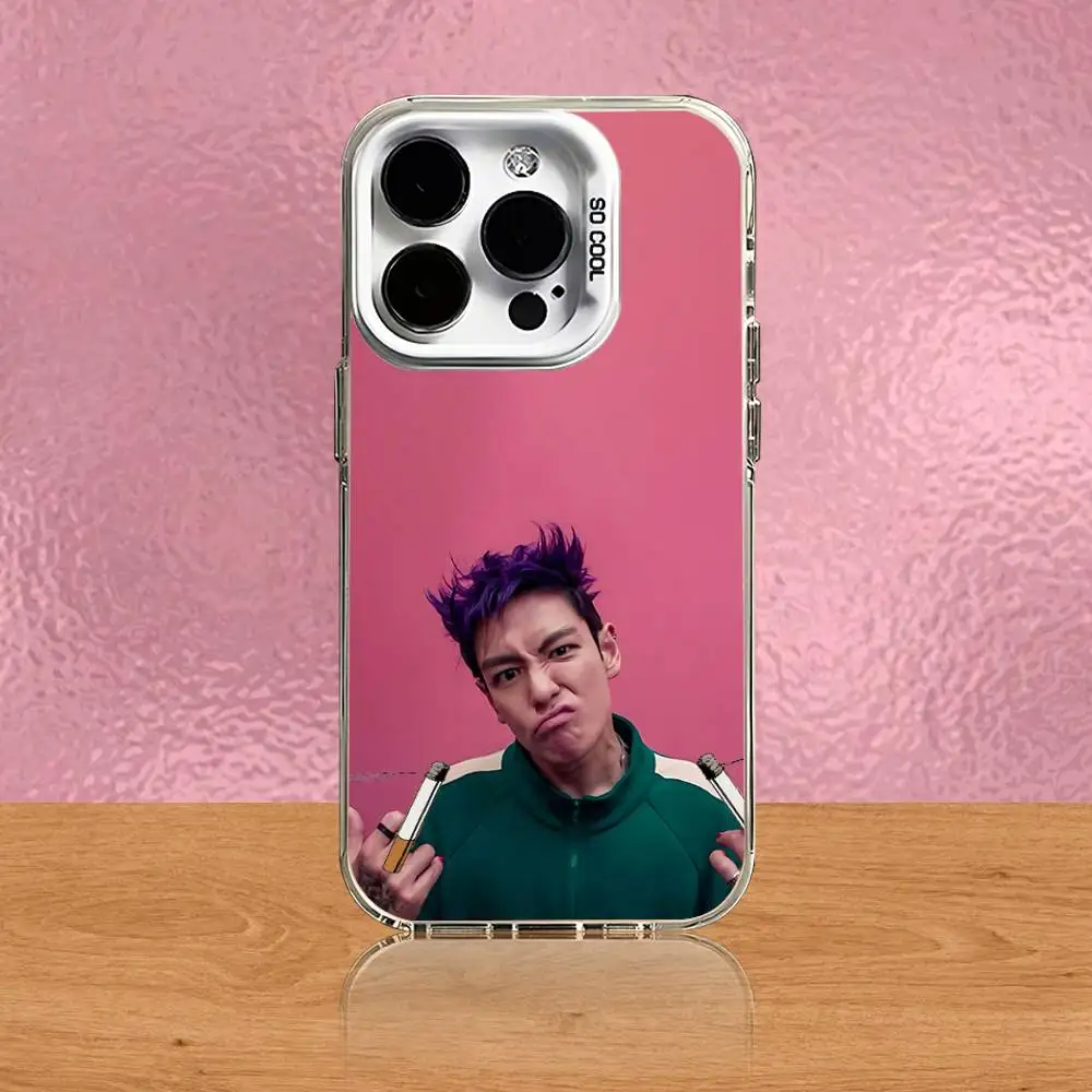 حافظة هاتف C-Choi S-Seung Hyun T-TOP لهاتف iPhone 16,15,14,13,12,11,Pro,XS,Max,Plus,Mini,SE غطاء مقاوم للصدمات من الحلوى البيضاء غير اللامعة