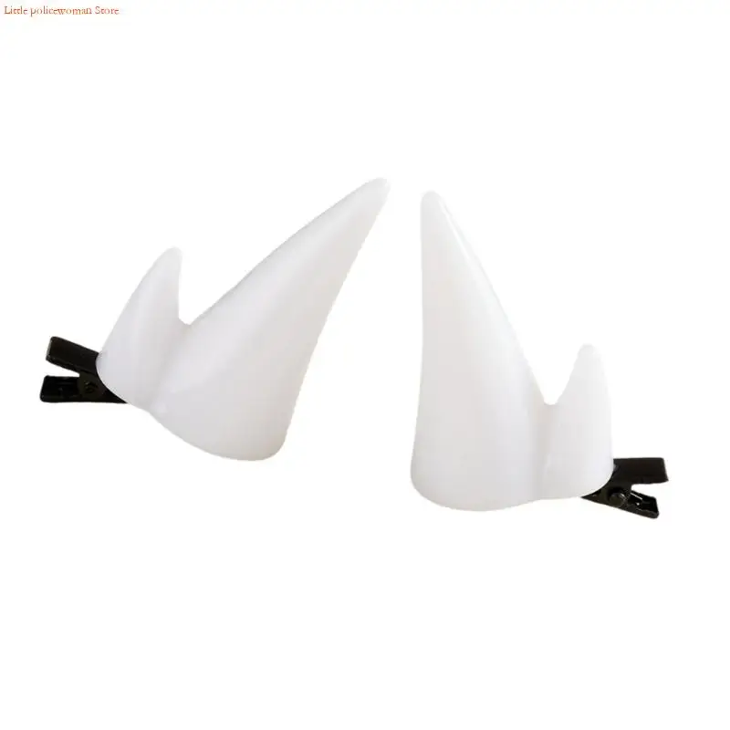 F92D 역할 코스프레 이벤트 드레싱 및 사진 소품을 위한 2PCS 귀여운 경적 머리핀