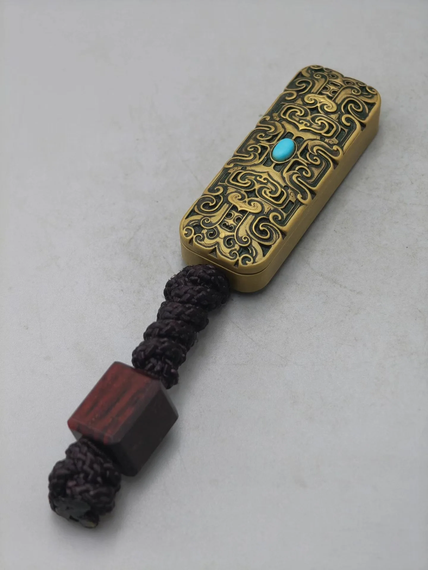 Used EDC Even Number,Gu Yi Small Yellow Croaker, Mechanical Push Card Edc Metal Decompression Toy Tide Play Black Technology Toy