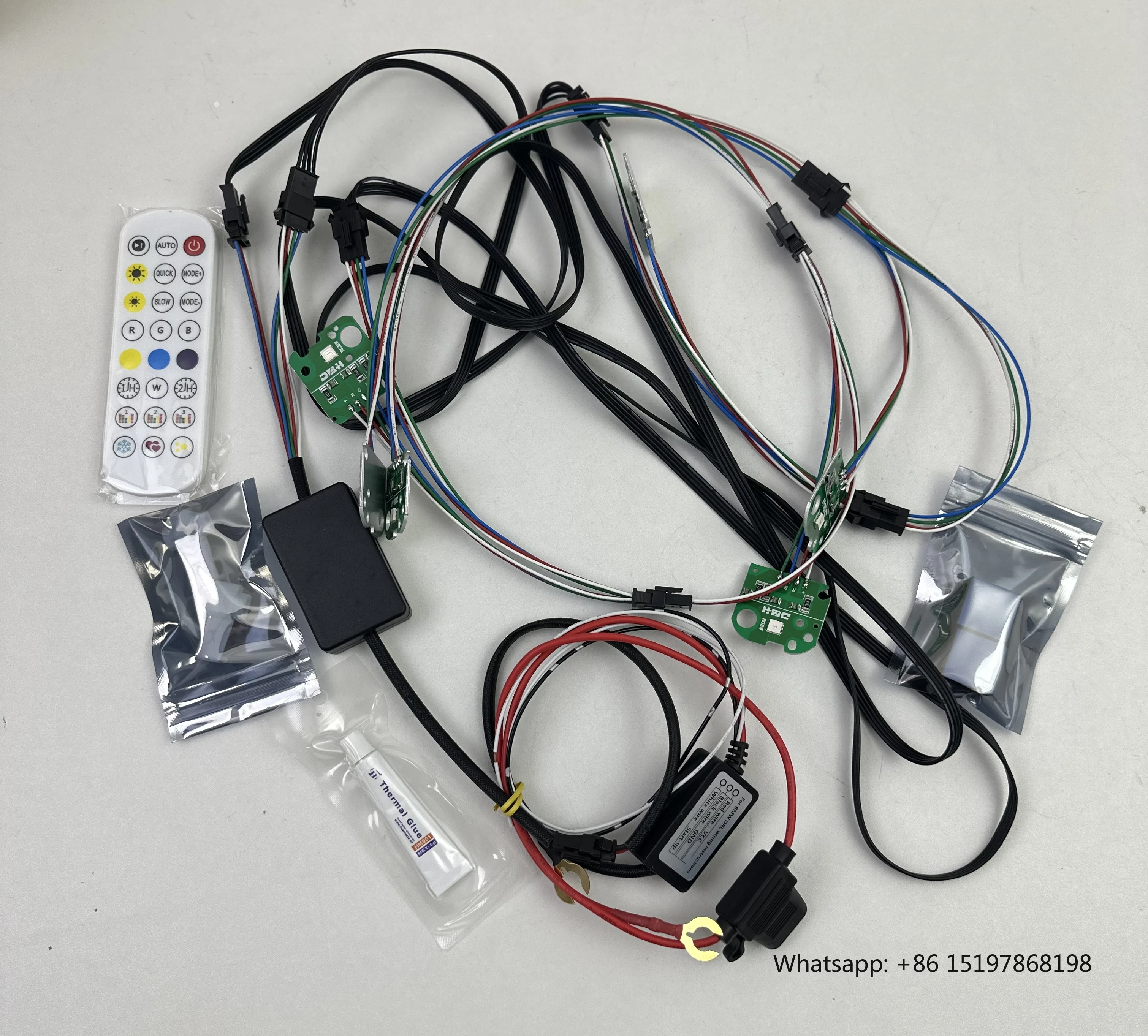 SJC für BMW 3er F30 F36 F80 Scheinwerfer RGB Modul Scheinwerfer DRL Modul Auto Zubehör Lila Weiß (NUR 6-2018 LCI LED)
