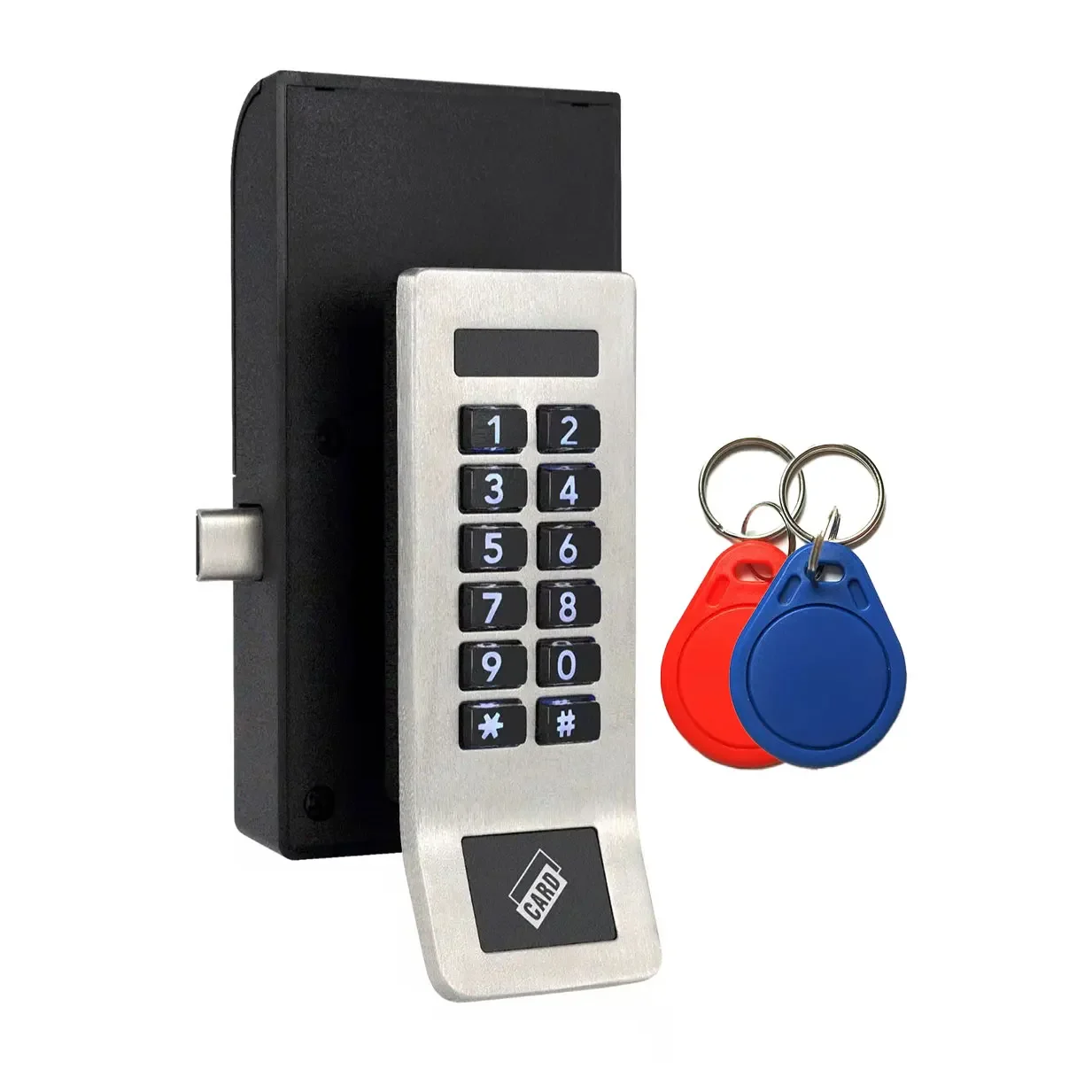 

Электронный смарт-замок для шкафчиков из нержавеющей стали с RFID-картой и кодом, для спортзалов, фитнес-центров, бассейнов, офисов, умный замок для ящиков