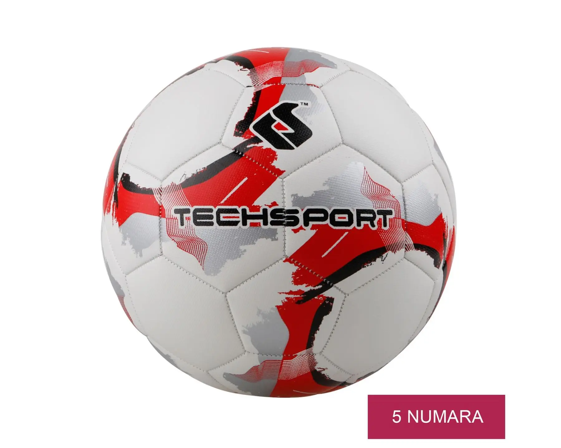 Techsport piłka do piłki nożnej wysoka wytrzymałość ręcznie szyte piłki treningowe sport League czerwony szary piłka do piłki nożnej