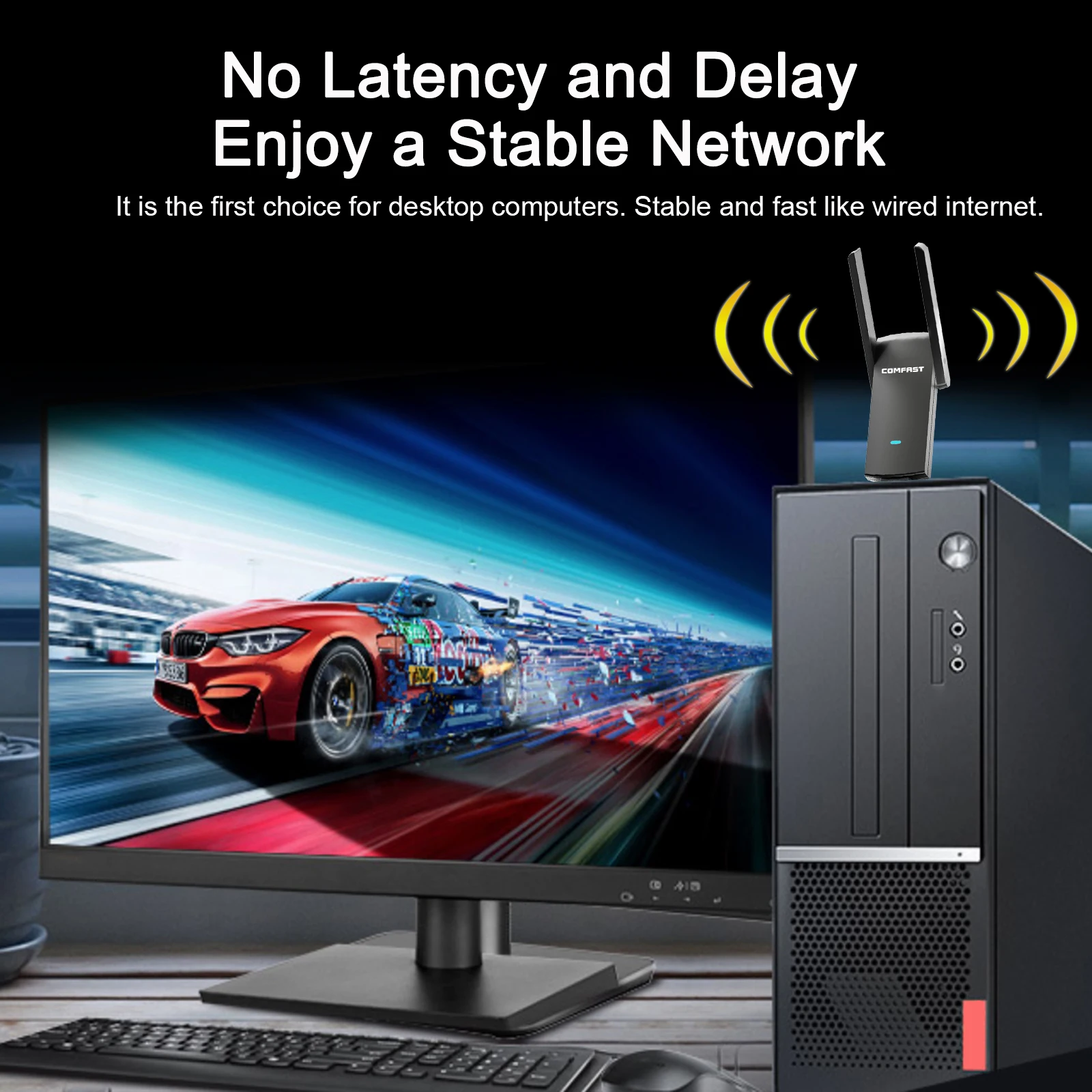 USB Wi-Fi адаптер 1300 Мбит/с, 2,4/5,8 ГГц