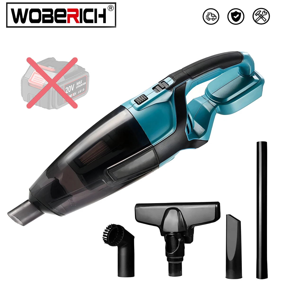 

Powerful 18V Rechargeable Lithium Battery Powered Cordless Vacuum Cleaner（No battery） For BL1830 1840 1850 1860 battery