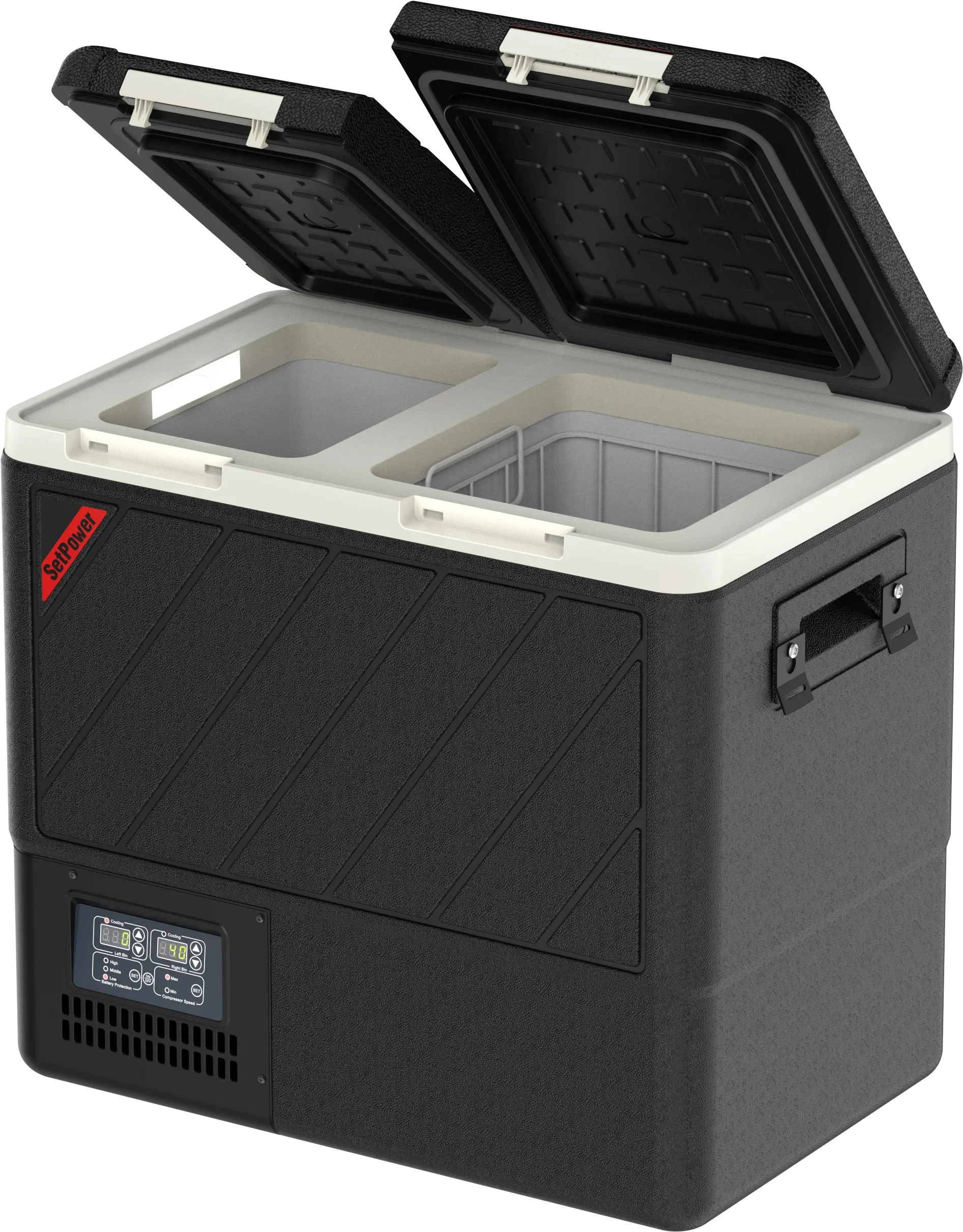 DT55 Fridge Portable 55L Dual Zone Car Refrigerator Electric Cooler Freezer for Car Camping RV Truck 12/24V App Control