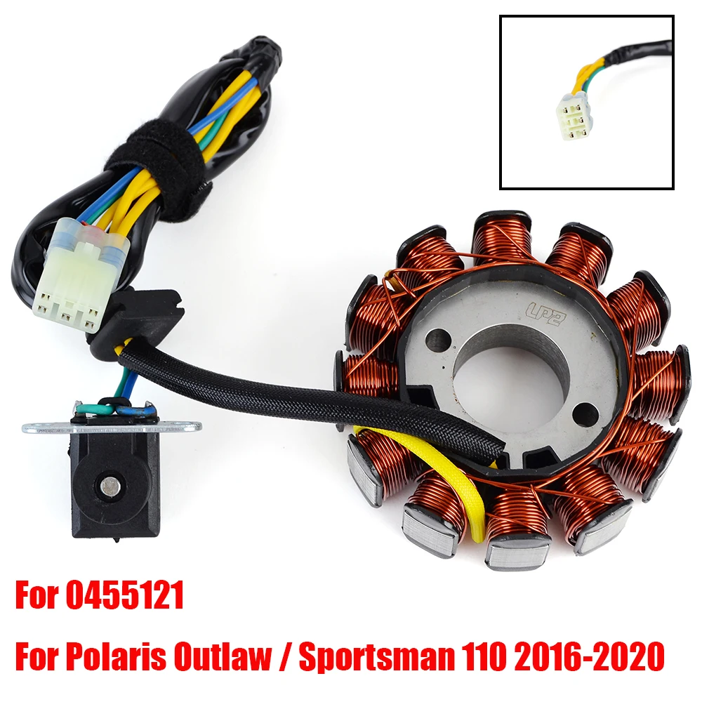 0455121 Stator Coil For Polaris Outlaw Sportsman 110 2016 2017 2018 2019 2020