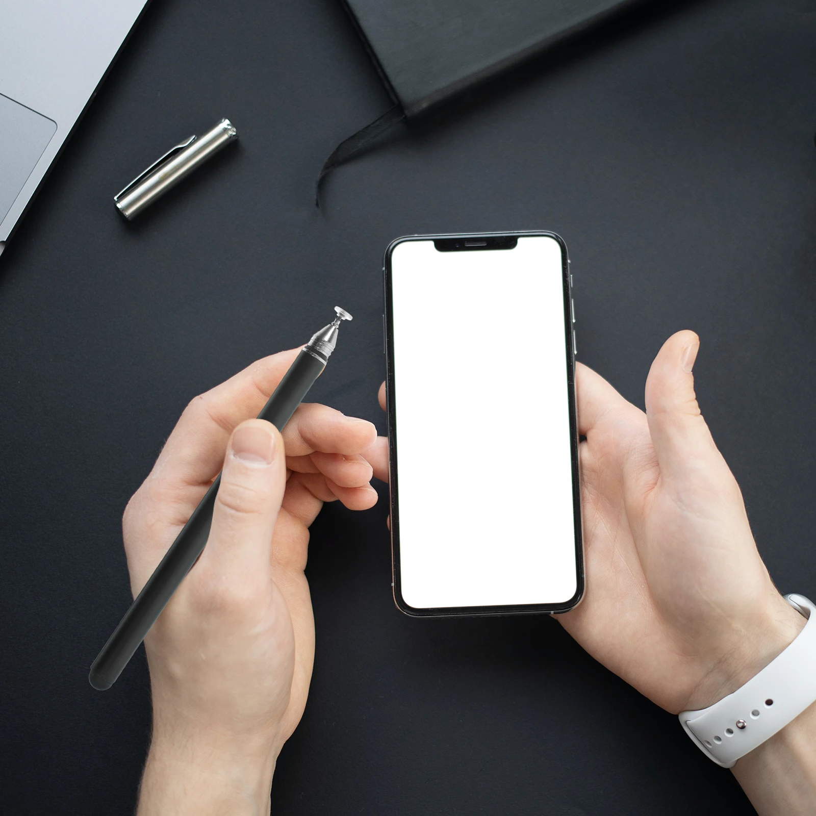 Universal Capacitive Stylus Pen Double Head Design for Tablet Phone Mobile Cellphone Touch Screens Smooth Comfortable Grip