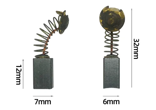 10pairs High-Performance Spring Carbon Brush for 26 Electric Hammer - 6x7x12mm Replacement Brush