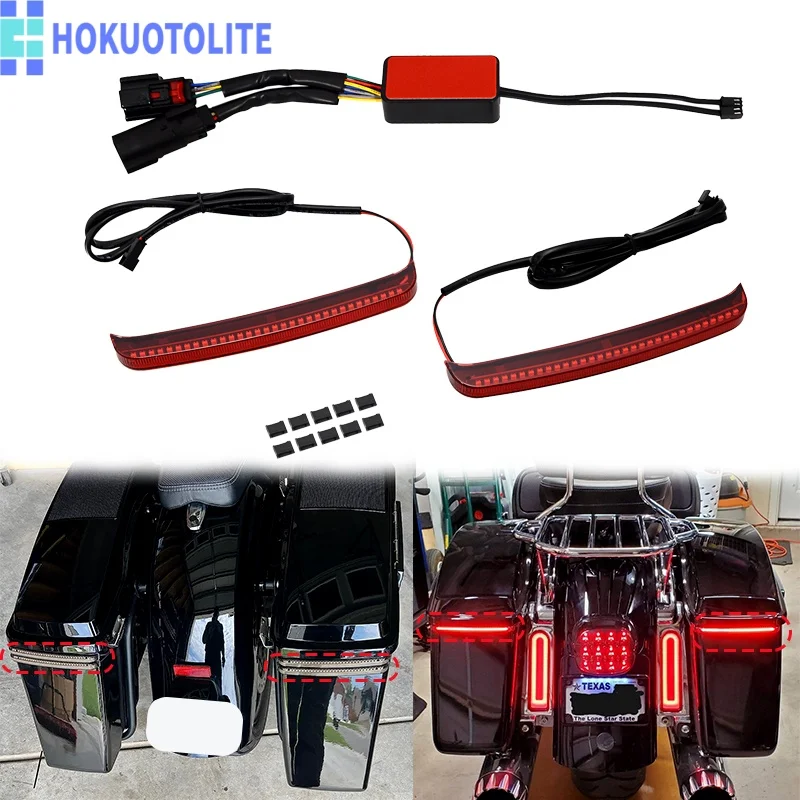 

LED Saddlebag Run Brake Turn Signal Lamp Lights For Harley Touring Road Glide Road King Street Glide Electra Glide Revival 14-UP