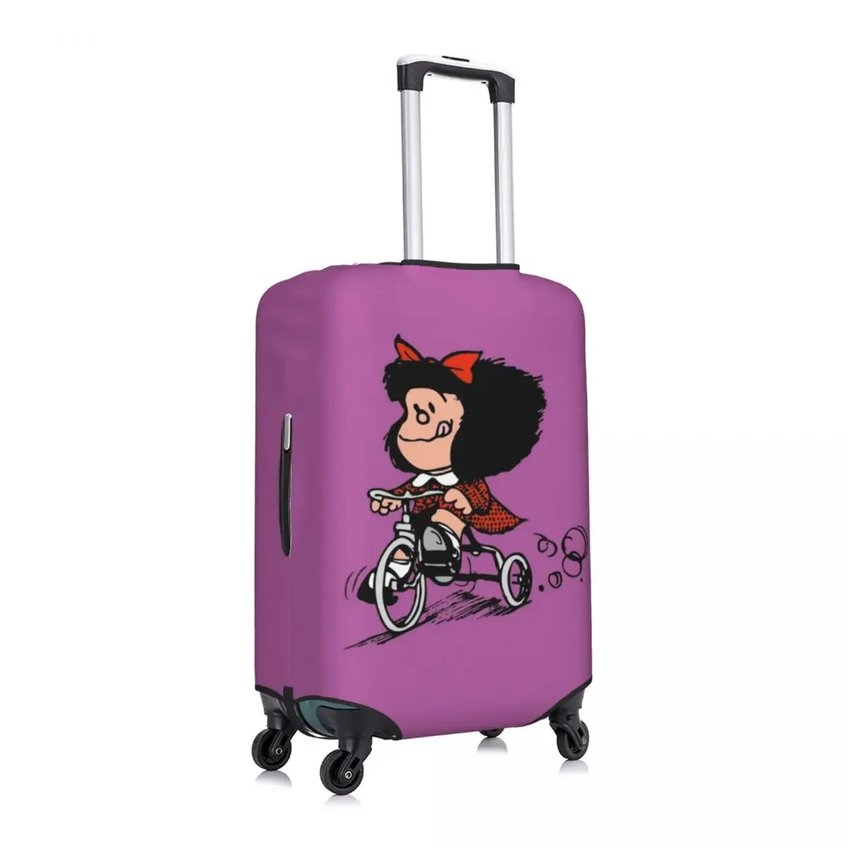 Funny Mafalda Suitcase Cover Cartoon Business Cruise Trip Protector Holiday Strectch Luggage Accesories