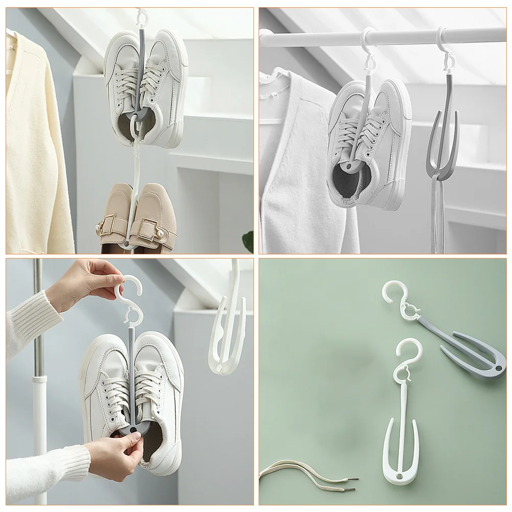 

10 Pcs Shoe Drying Rack Premium Plastic Space Saving Hanging ganizer for Sneakers Towels Socks Laundry Closet Drying Holder