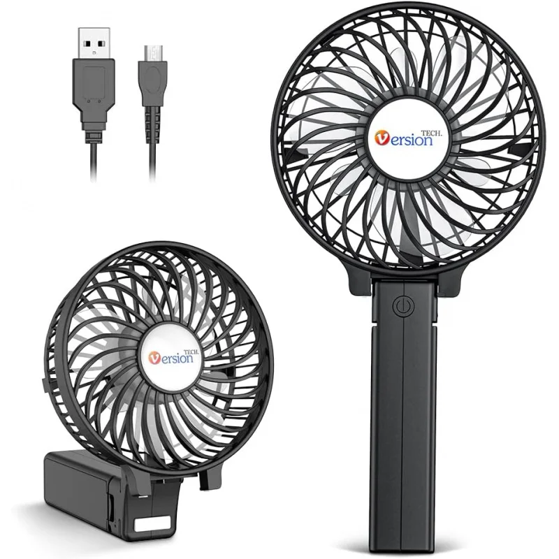 

10pcs Portable Handheld Fan, Travel &Amp; Camping Essentials Small Desk Fans, Mini Personal Accessories With USB Recharge