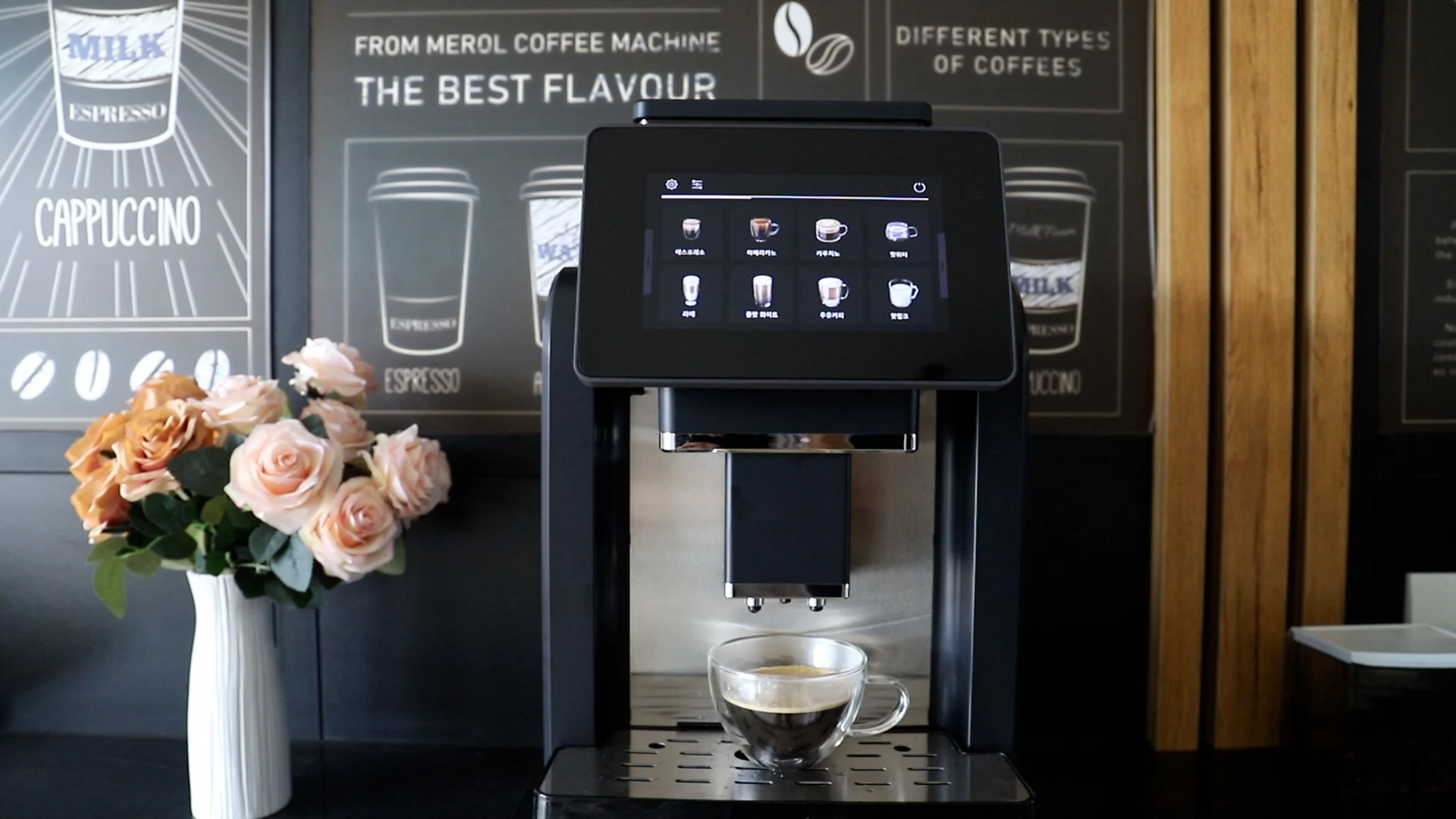 New Design Make 21 Kinds of Coffee Beverages 7inch Big Screen Fully Automatic Coffee Machine With Bigger Bean Container