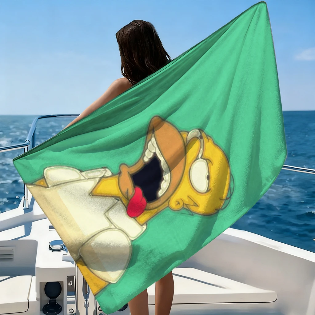 1pc Design of the Funny Expression of Simpson Beach Towel Large Super Absorbent Suitable for Beach Pool Summer Gift for Friends view 2