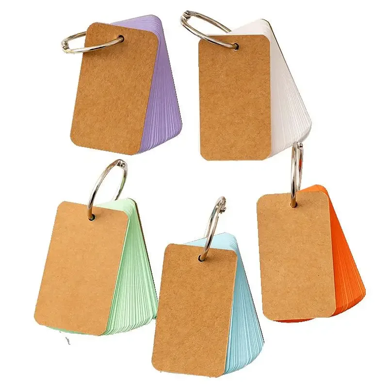 Blank Kraft Paper Cards Craft Cards Paper Message Card 50/100PCS Colored Blank For Learning Study DIY Memor