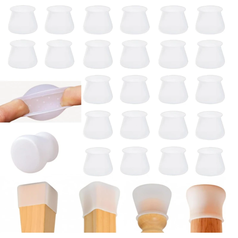 Silicone Chair LegCaps Durable Furniture PadsUniversalAnti-Slip TableChair Foot Protectors Floor ProtectorsFurniture Accessories