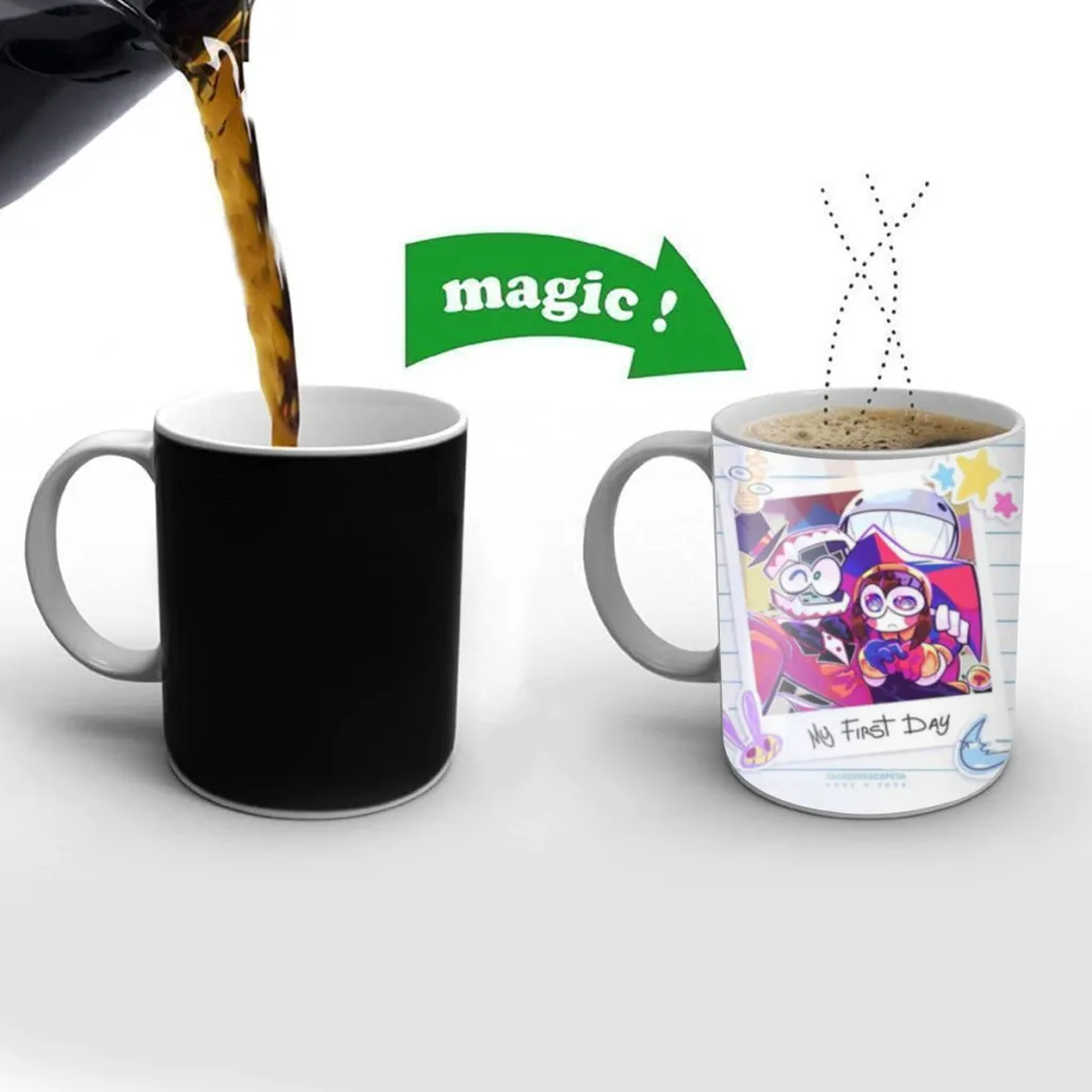 Cartoon The Amazing Digital C-Circus Vintage One Piece Coffee Mugs And Mug Creative Color Change Tea Cup Ceramic Milk Cups Gifts