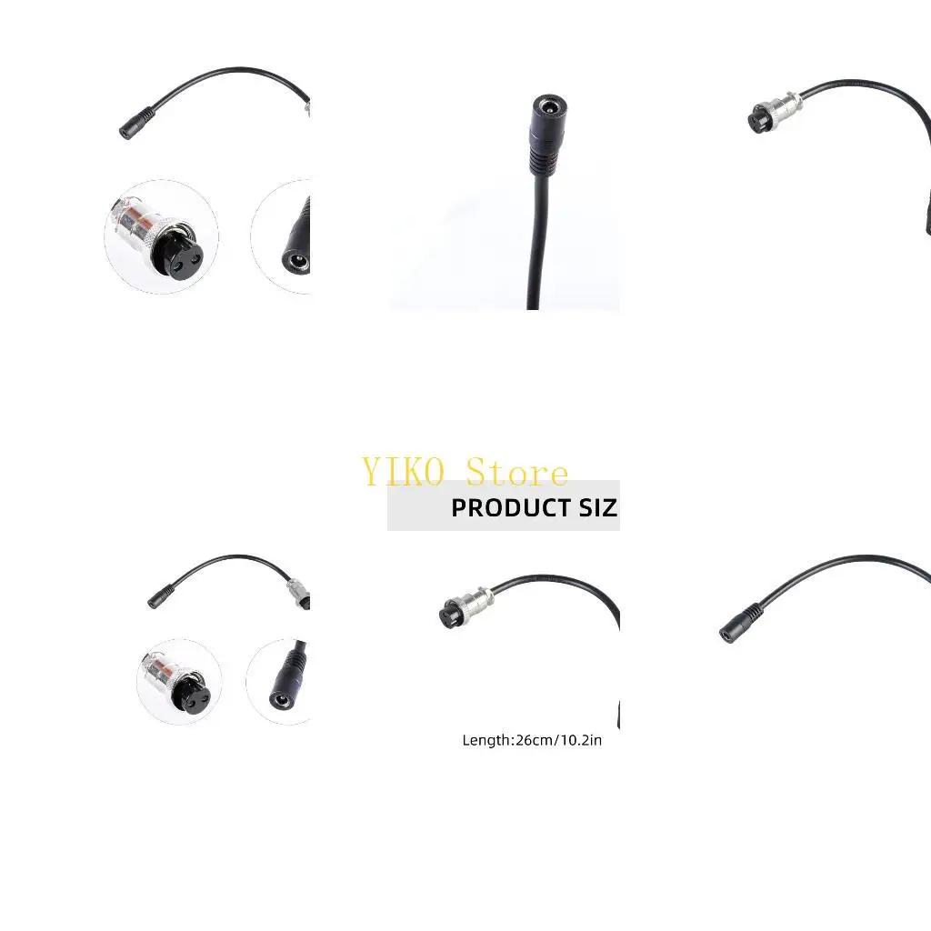 K32C High Performances 5.5x21mm to GX20 2Pin Power Cable Female Support 150W for Portable Power Station Laptops 26cm Long