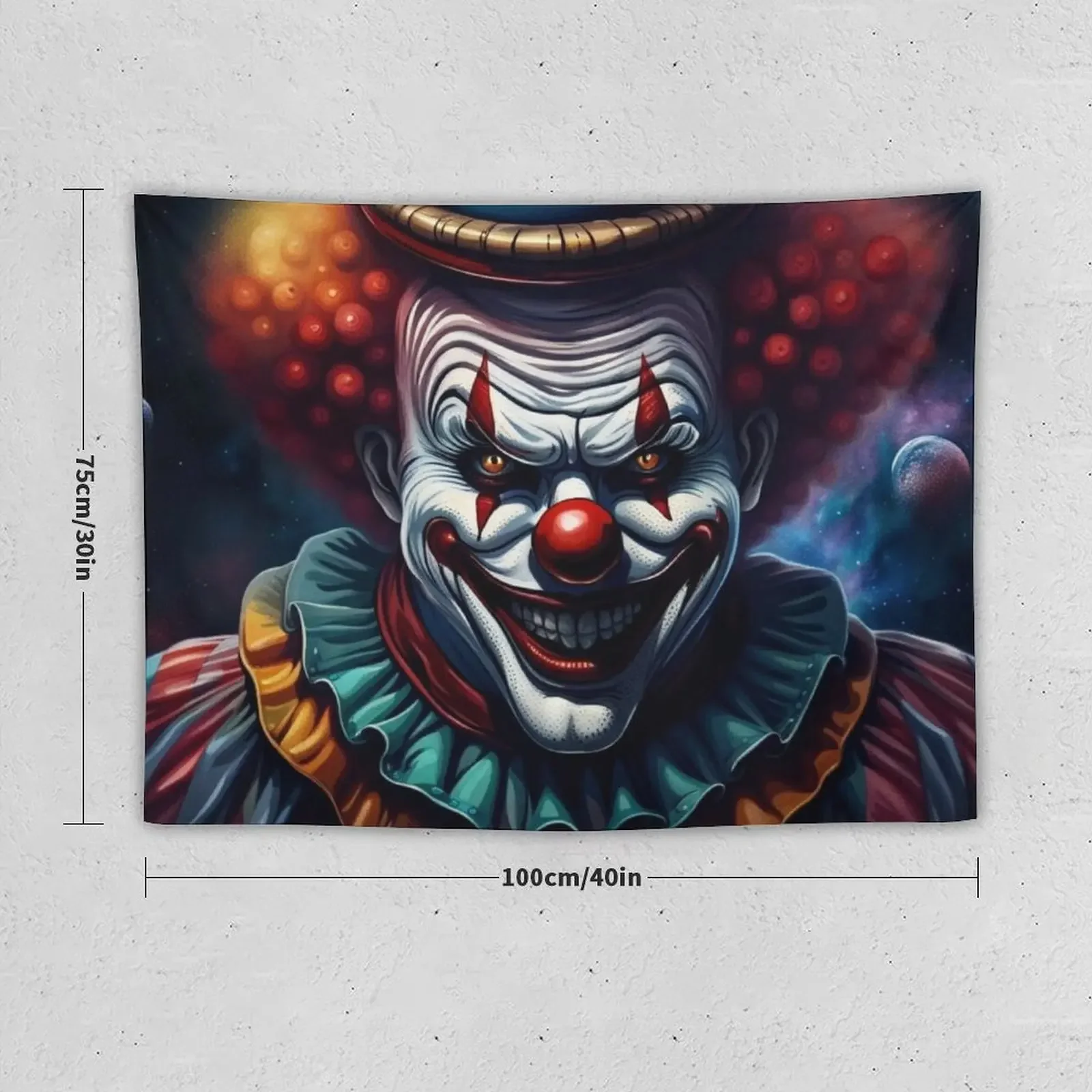 Evil space clown Tapestry Wall Carpet Wallpapers Home Decor Tapestry