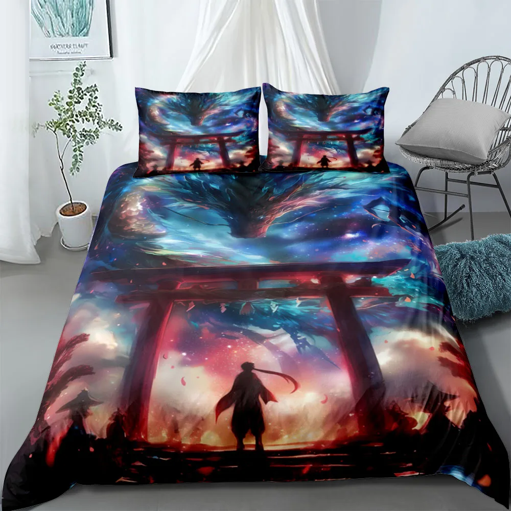 Dragon Loft Duvet Cover Set EU Single Double King US Twin Full Queen Size  Bedclothes