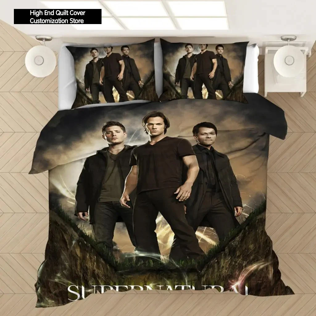 2025 Supernatural Bedding Set Duvet Covers Supernatural TV Series Sam Dean Comforter Bedding Sets Bedclothes Bed Linen