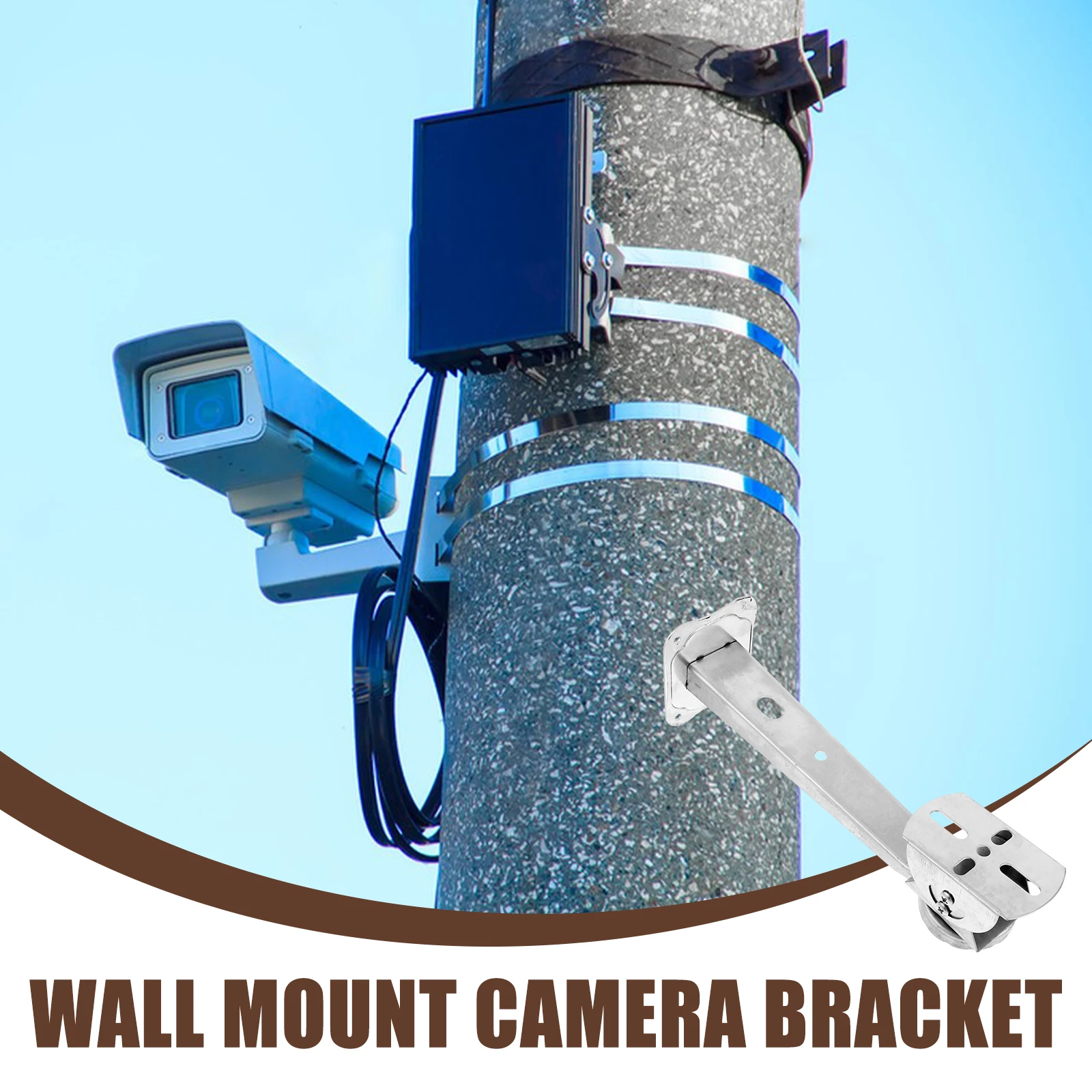 

1pcs Camera Bracket Stainless Steel Wall Mount Adjustable Up Down Left Right Rotation Universal Security Support Stand For