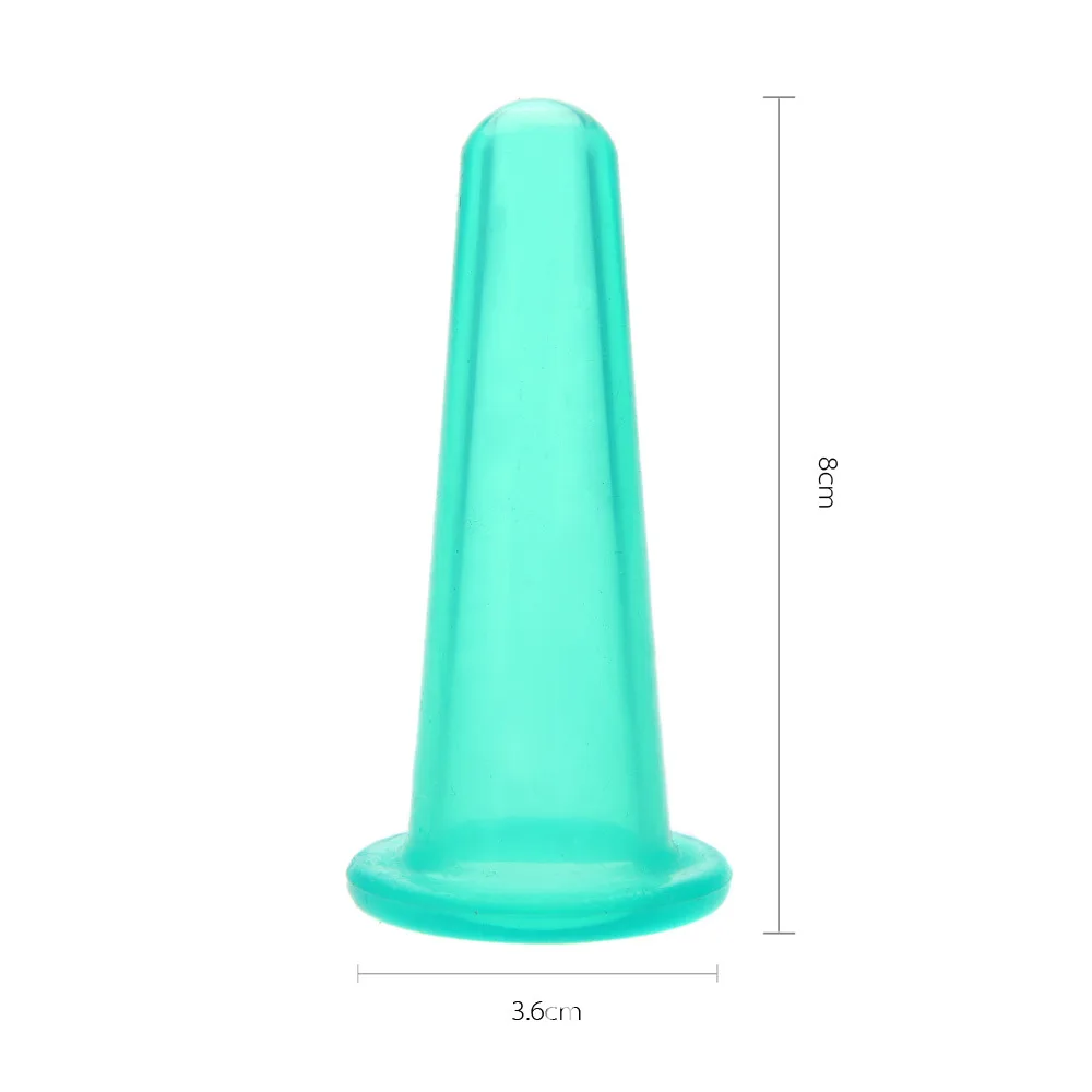 1 Pcs New small Face cups anti cellulite vacuum silicone massage cupping cups 3.7cm * 8cm Face and Back Health Care