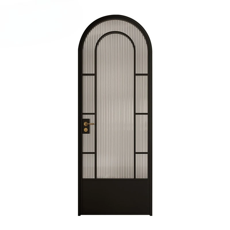 Französische Bogen-Retro-Tür, Aluminium-Glastür