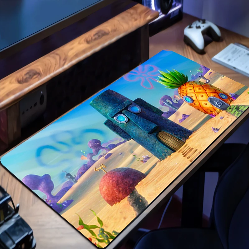 

Mouse Pads S-spongeBob S-squarePants Desk Mat Protector Gaming Mousepad Office Table Decor Keyboard Long Pad Computer Gamer Mats