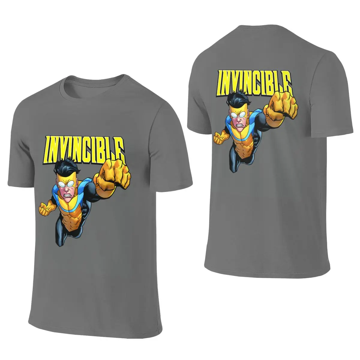 Invincible Comic Anime Casual Reversible T-shirt Urban Light Mature Double Edging Women's T-shirts