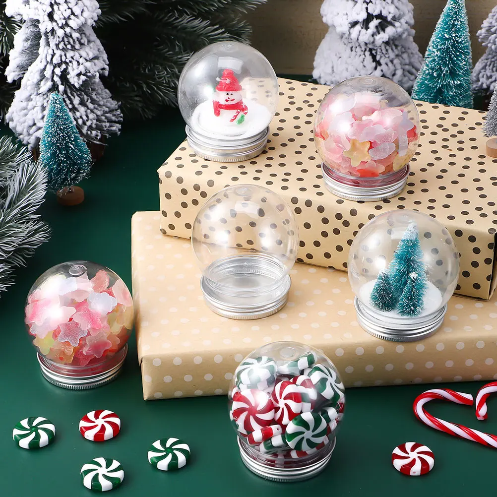 

15 Pcs Plastic Candy Bottle Craft Supplies Clear DIY Globe Fillable Snow Globes Shell Fun Photo Replacement Kits