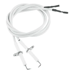 2Pc Ceramic Igniter Electrode w/700 mm Ignition Spark Plug Wire Used Push Button Piezo Igniter for Gas Grill /Fire Pit/Fireplace