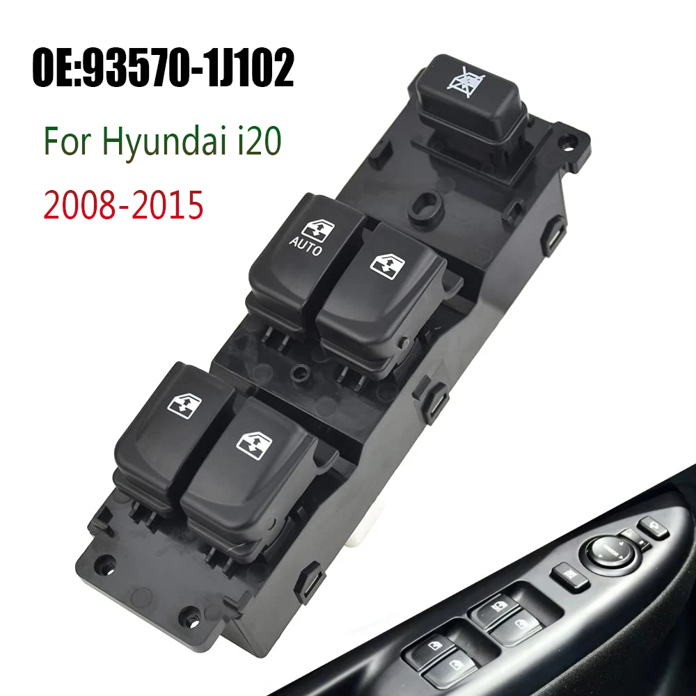 Car Accessories 93570-1J102 For Hyundai i20 2008 2009 2010 2011 2012 2013 2014 2015 Electric Window Switch Control Button Parts