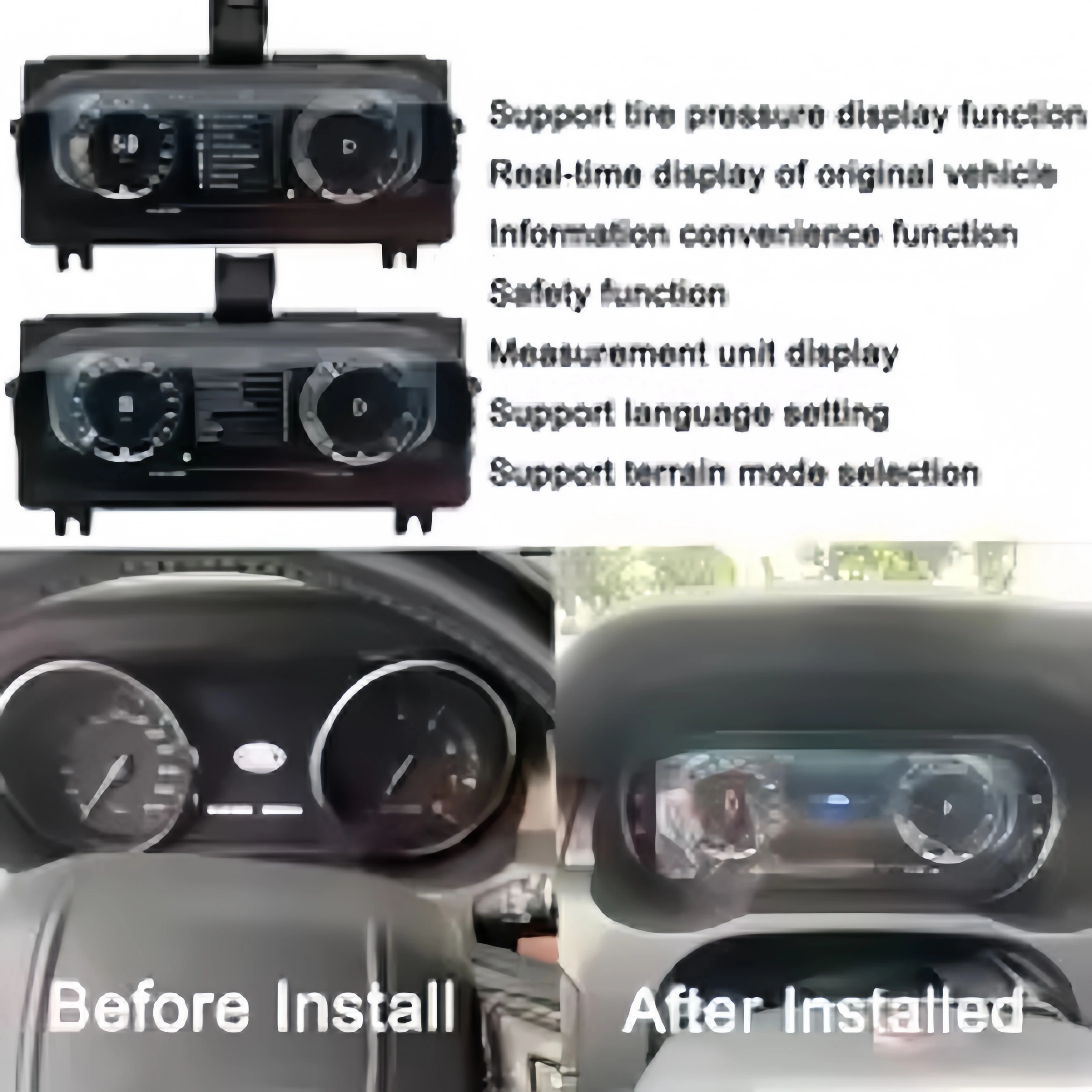 جديد 12.3 بوصة LCD أداة رقمية العنقودية لاند روفر إيفوك 2014-2019 IOS Carplay لوحة القيادة عرض عداد سرعة السيارة