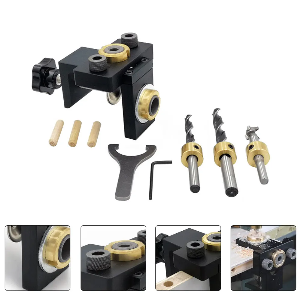 1Set Woodworking Hole Positioner High Class Material Punching Marking Locator for DIY Furnishing Woodwork Drilling Location Tool