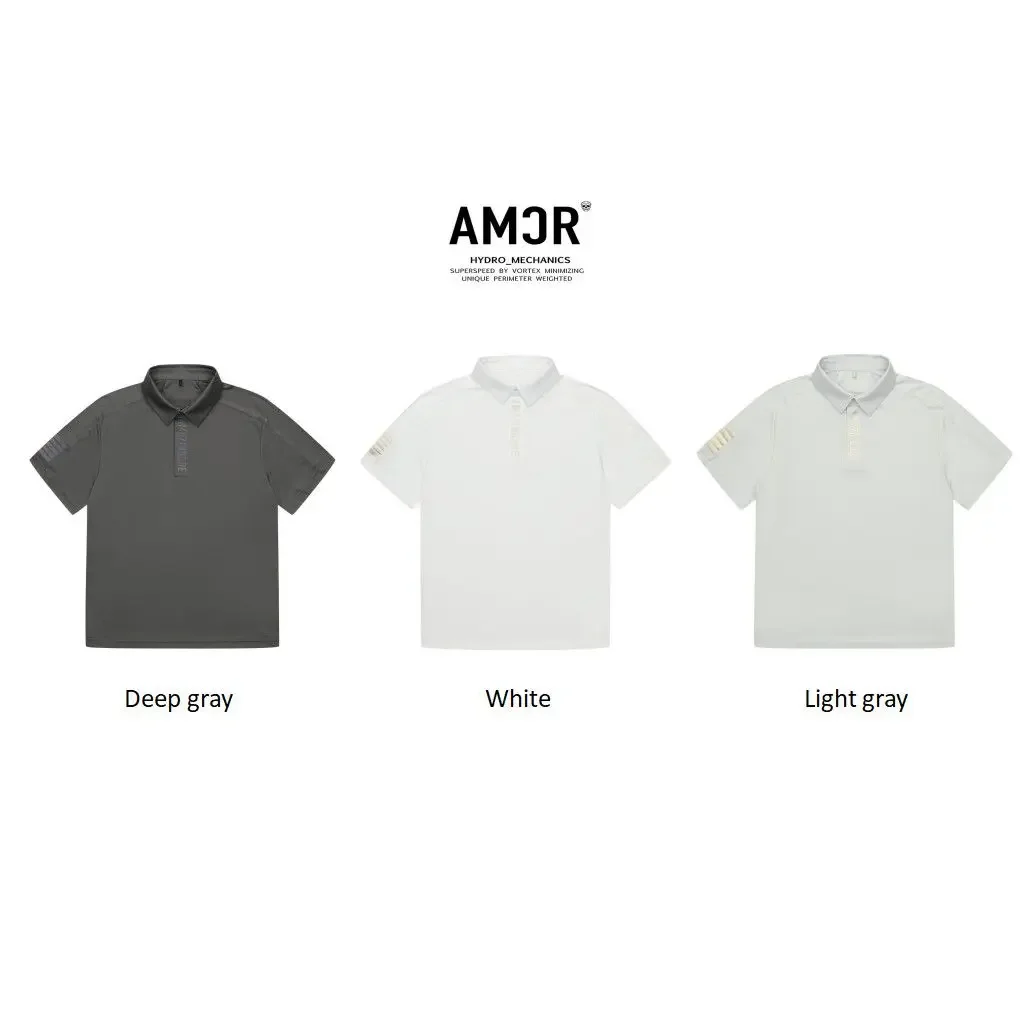 2026 AMAZINGCRE Spring Top Quality Men's Golf Top Breathable Quick-Drying Perspiration Sports Long-Sleeved Polo Shirts