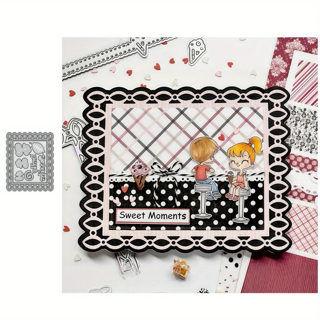 Neue Rosenblätter, Wörter, eine gerollte Mitte und eine Rosenblatt-Stanzformen, für die Herstellung von Hintergrundgrußkarten, Scrapbook-DIY-Bastelarbeiten