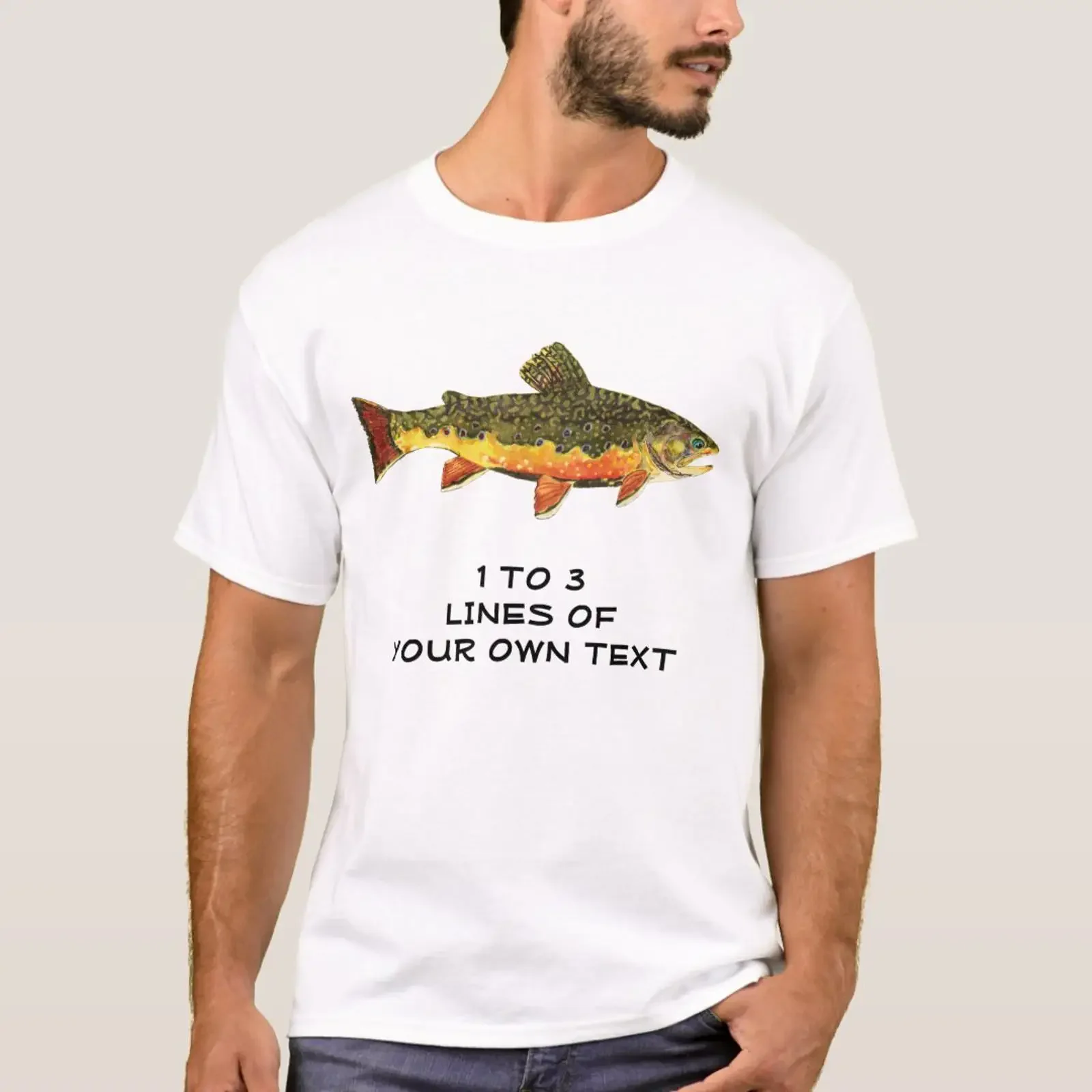 Beautiful Brook Trout Angler's FavoriteFly Fishing T Shirt vintage Washed Breathable graphic Unisex fashion